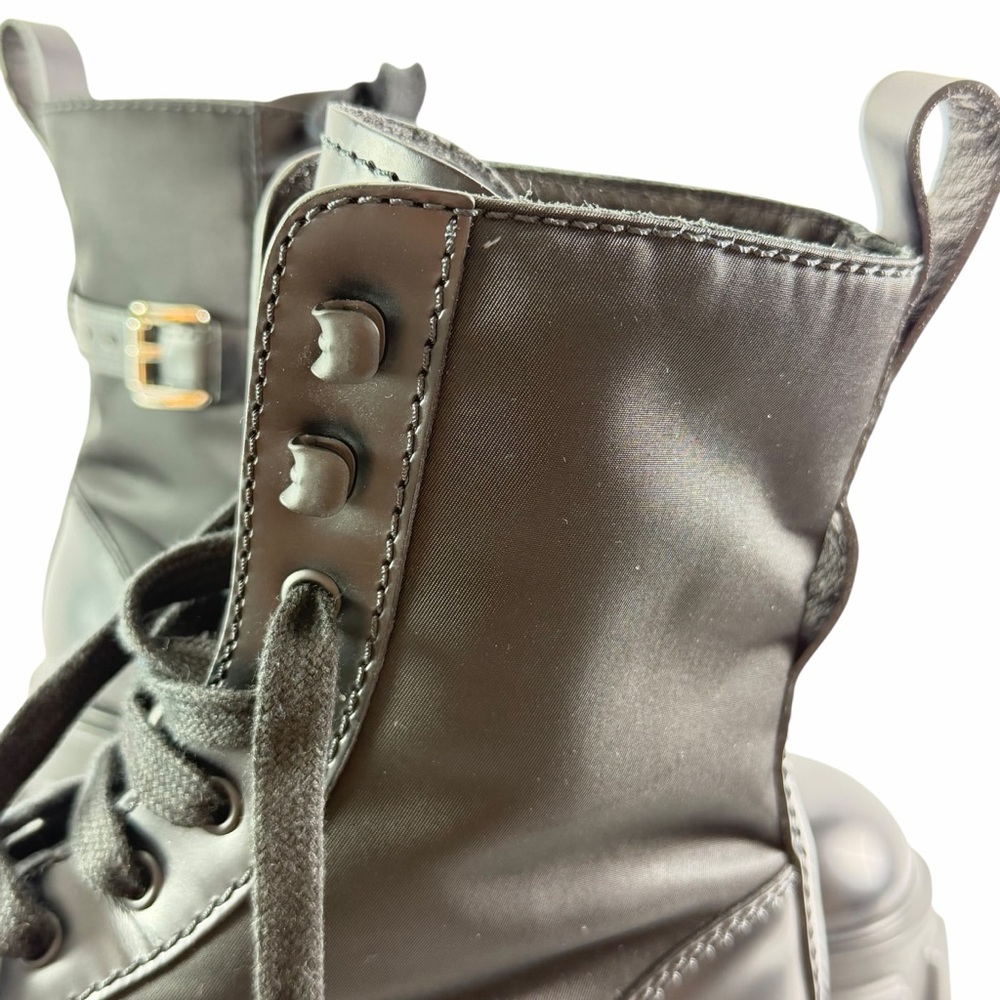 PRADA Re-Nylon White Leather Monolith With Pouch Ankle Men's Boots 8.5UK - 9.5US - Picture 12 of 16
